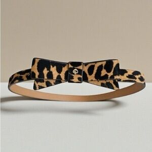 Kate Spade Leopard Print Leather Belt Women’s Size Medium NWT